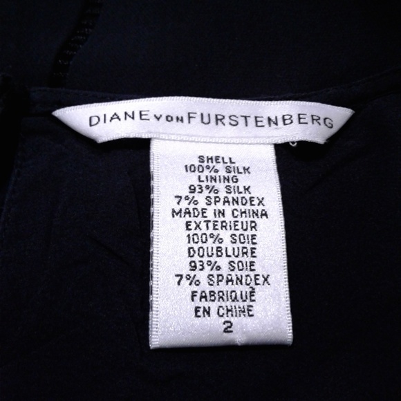 DVF Diane Von Furstenberg Black Eugenia Top Size 2 - Picture 3 of 8